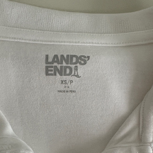 Lands' End Classic White Polo Shirt Size Petite XS - Picture 9 of 10